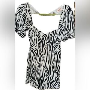 Showpo Jayla Mini Dress- Zebra